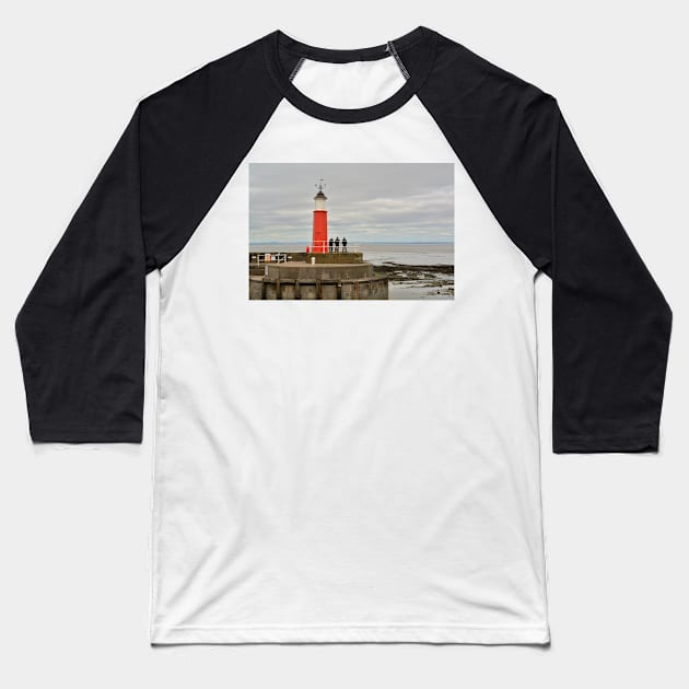 Watching The Tide Go Out Baseball T-Shirt by AlexaZari